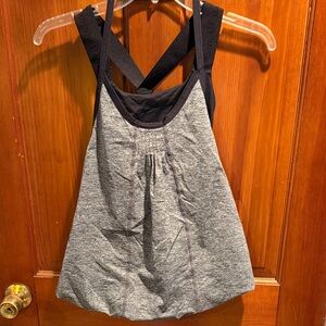 LULULEMON Awareness Double Layer Bubble Tank Top Logo Straps RARE!